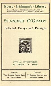 Cover of: Standish O'Grady: selected essays and passages