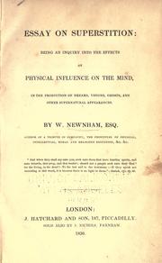 Cover of: Essay on superstition by W. Newnham