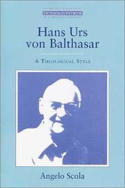 Hans Urs von Balthasar by Angelo Scola