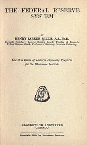 Cover of: The federal reserve system by Henry Parker Willis