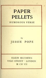Cover of: Paper pellets by Jessie Pope