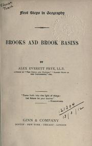 Cover of: Brooks and brook basins.
