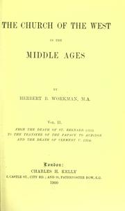 Cover of: The church of the West in the Middle Ages by Workman, Herbert B.