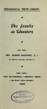 Cover of: The Jesuits as educators by Eugene A. Magevney