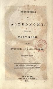 Cover of: An introduction to astronomy by Denison Olmsted, Denison Olmsted