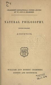 Cover of: Natural philosophy.