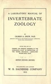 Cover of: A laboratory manual of invertebrate zo©·ology by Gilman Arthur Drew, Gilman Arthur Drew