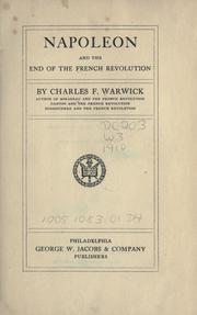 Cover of: Napoleon and the end of the French revolution