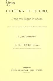 Cover of: Letters after the death of Caesar by Cicero