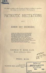 Cover of: Patriotic recitations and Arbor Day exercises. by Ross, George W. Sir