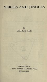 Cover of: Verses and jingles by George Ade, George Ade