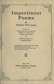 Cover of: Impertinent poems by Cooke, Edmund Vance