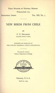 Cover of: New birds from Chile