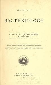 Manual of bacteriology by Edgar March Crookshank