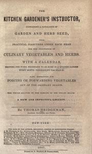 Cover of: The kitchen gardener's instructor