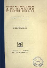 Cover of: Father and son, a study of two temperaments by Edmund Gosse