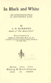Cover of: In black and white by Lily Hardy Hammond