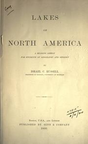 Cover of: Lakes of North America by Israel C. Russell