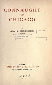Connaught to Chicago by George A. Birmingham
