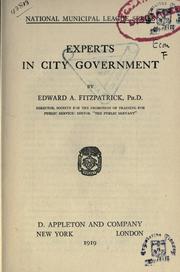 Cover of: Experts in city government