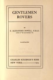 Cover of: Gentlemen rovers: by E. Alexander Powell ...