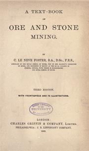 Cover of: A text-book of ore and stone mining.