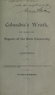 Cover of: Columbia's wrath by Gustavus Schulte