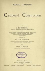 Cover of: Manual training: cardboard construction