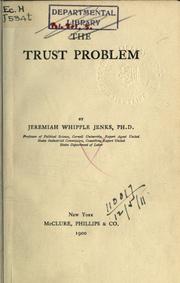 Cover of: The trust problem. by Jeremiah Whipple Jenks