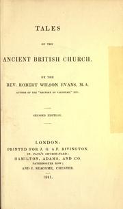 Cover of: Tales of the ancient British Church.