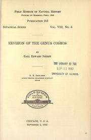 Cover of: Revision of the genus Cosmos
