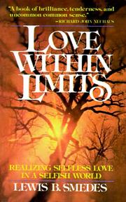 Cover of: Love within limits by Lewis B. Smedes