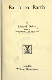 Cover of: Earth to earth by Richard Dehan