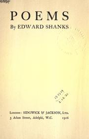 Cover of: Poems. by Shanks, Edward