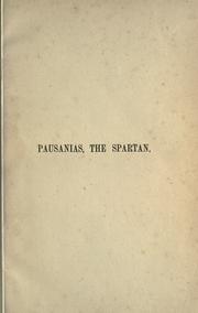 Cover of: Pausanias, the Spartan by Edward Bulwer Lytton, Baron Lytton