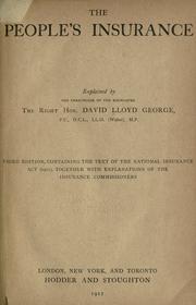 Cover of: The people's insurance by David Lloyd George, David Lloyd George