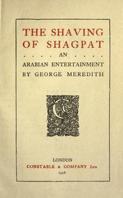 Cover of: The shaving of Shagpat by George Meredith