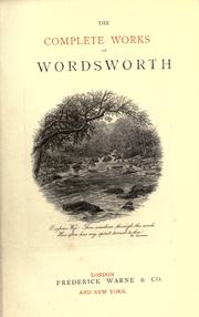 Cover of: The complete works of Wordsworth