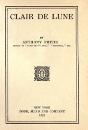 Cover of: Clair de Lune by Anthony Pryde