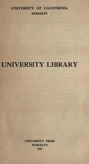 Cover of: University library.
