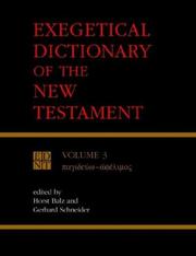 Cover of: Exegetical Dictionary of the New Testament