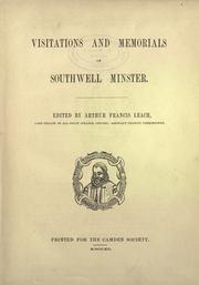 Visitations and memorials of Southwell minster by Southwell Cathedral.