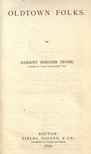 Cover of: Oldtown folks. by Harriet Beecher Stowe