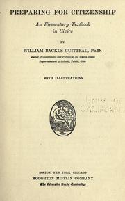 Front cover of Preparing for citizenship by William Backus Guitteau
