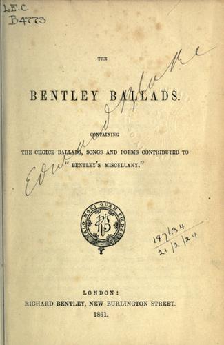 The Bentley Ballads by 