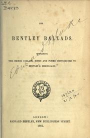 Cover of: The Bentley Ballads by 