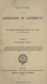 Cover of: Lives of the Archbishops of Canterbury by Walter Farquhar Hook