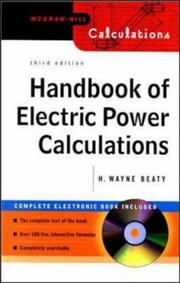 Cover of: Handbook of Electric Power Calculations by H. Wayne Beaty