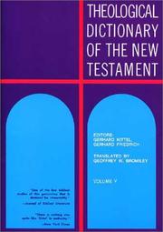 Cover of: Theological Dictionary of the New Testament (Volume V) by Gerhard Kittel, Gerhard Friedrich