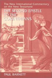 Cover of: The Second Epistle to the Corinthians by Paul William Barnett